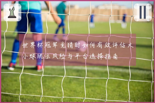 世界杯冠军竞猜时如何有效评估大小球玩法风险与平台选择指南